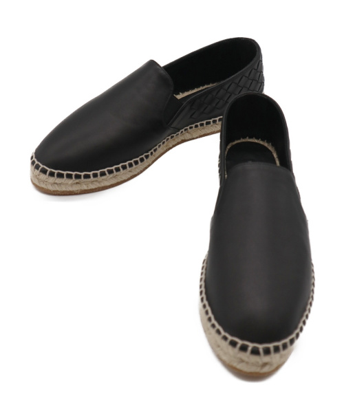 BOTTEGA VENETA（ボッテガベネタ）BOTTEGA VENETA (ボッテガヴェネタ) イントレチャートエスパドリーユ ブラック サイズ:SIZE 36の古着・服飾アイテム