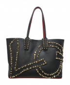 Christian Louboutinクリスチャン・ルブタン）の古着「CABATAスタッズスモールトートバッグ」｜ブラック