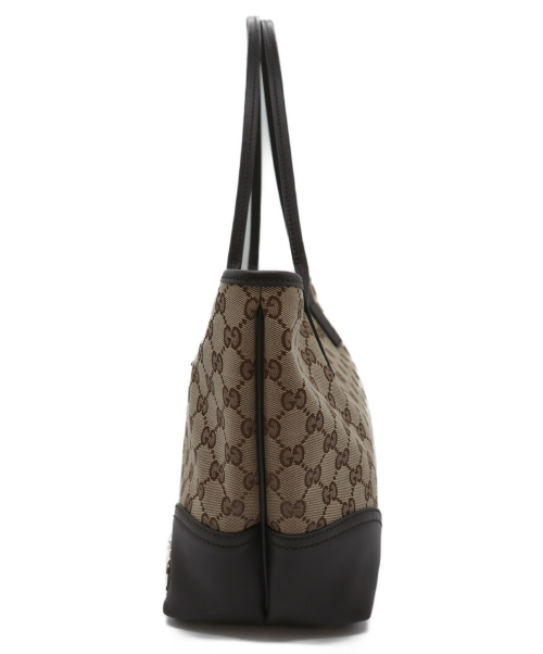 GUCCI（グッチ）GUCCI (グッチ) ダブルGトートバッグ ベージュ×ブラウン GGキャンバス 169946 000926の古着・服飾アイテム