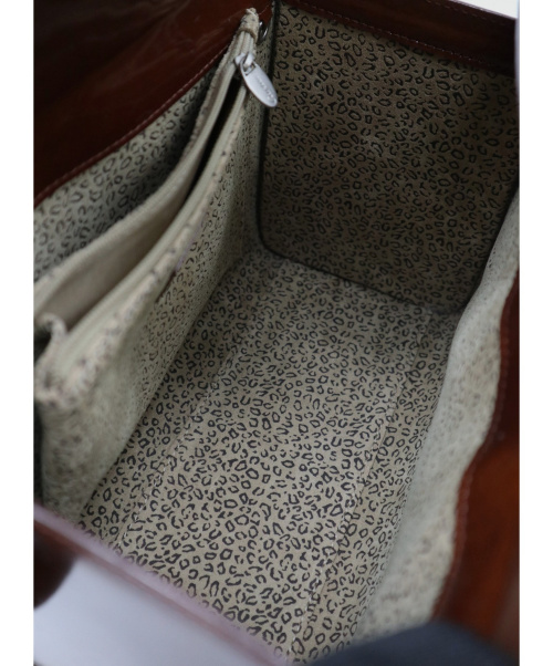 Cartier（カルティエ）Cartier (カルティエ) [OLD]ハンドバッグ ブラウン パンテールの古着・服飾アイテム
