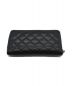 CHANEL (シャネル) マトラッセラウンドジップウォレット ブラック 24124701：34800円