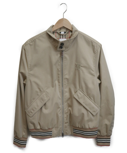 BURBERRY（バーバリー）BURBERRY (バーバリー) Cotton Gabardine Harrington Ja ベージュ サイズ:46 現行モデルの古着・服飾アイテム