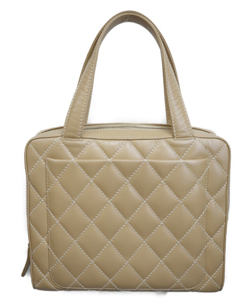 CHANEL（シャネル）CHANEL (シャネル) ワイルドステッチハンドバッグ ベージュ A14693 7369524の古着・服飾アイテム