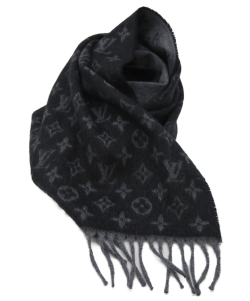 LOUIS VUITTON（ルイ ヴィトン）LOUIS VUITTON (ルイヴィトン) エシャルプ・モノグラム グラディエント モノグラム柄 ウール50％ カシミヤ50％の古着・服飾アイテム