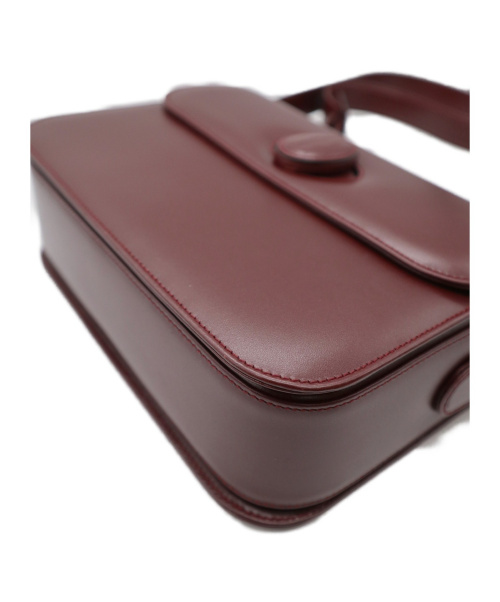 Cartier（カルティエ）Cartier (カルティエ) [OLD]マストターンロックショルダーバッグ ボルドーの古着・服飾アイテム