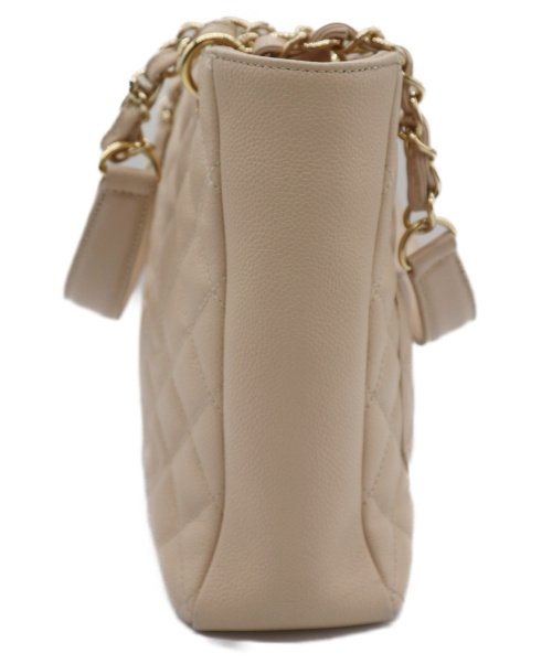 CHANEL（シャネル）CHANEL (シャネル) チェーントートバッグ ベージュ キャビアスキン 15069502の古着・服飾アイテム