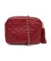 CHANEL (シャネル) フラップポケットチェーンショルダーバッグ レッド マトラッセ 0908507：198000円