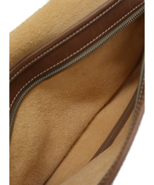 LOEWE（ロエベ）LOEWE (ロエベ) [OLD]アナグラムレザークラッチバッグ ライトブラウンの古着・服飾アイテム