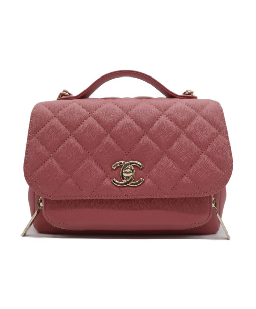 CHANEL（シャネル）CHANEL (シャネル) チェーンショルダーバッグ ピンク マトラッセ・キャビアスキン A93608 グレインドカーフスキン 28424950の古着・服飾アイテム