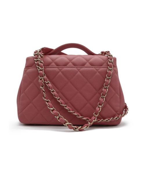 CHANEL（シャネル）CHANEL (シャネル) チェーンショルダーバッグ ピンク マトラッセ・キャビアスキン A93608 グレインドカーフスキン 28424950の古着・服飾アイテム