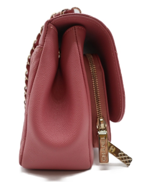 CHANEL（シャネル）CHANEL (シャネル) チェーンショルダーバッグ ピンク マトラッセ・キャビアスキン A93608 グレインドカーフスキン 28424950の古着・服飾アイテム
