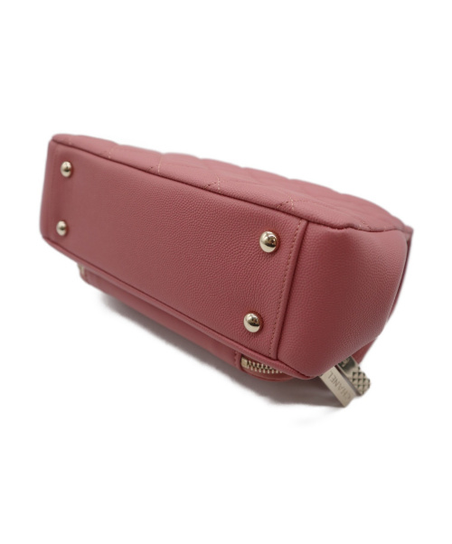 CHANEL（シャネル）CHANEL (シャネル) チェーンショルダーバッグ ピンク マトラッセ・キャビアスキン A93608 グレインドカーフスキン 28424950の古着・服飾アイテム