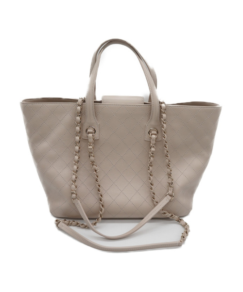 CHANEL（シャネル）CHANEL (シャネル) 2WAYココマークトートバッグ ベージュ ワイルドステッチ 27923542の古着・服飾アイテム