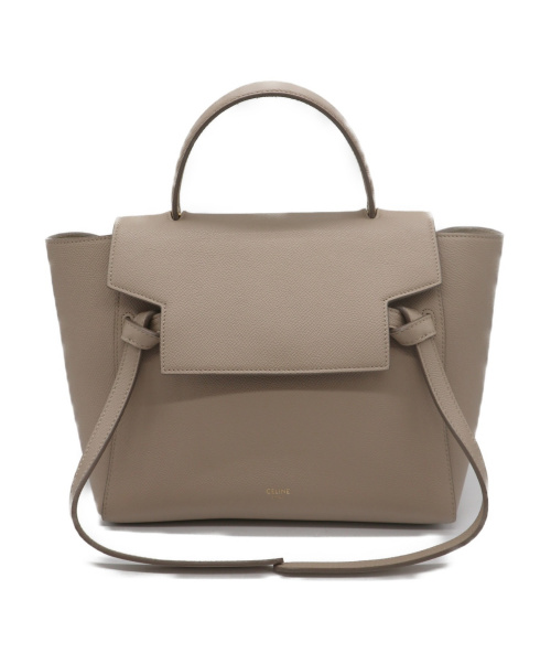 CELINE（セリーヌ）CELINE (セリーヌ) ベルトバッグナノ アイボリー カーフスキン S-GA-3198の古着・服飾アイテム