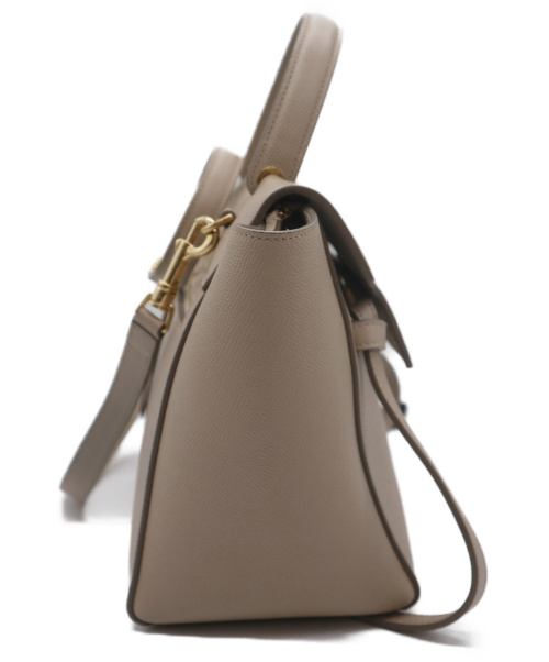 CELINE（セリーヌ）CELINE (セリーヌ) ベルトバッグナノ アイボリー カーフスキン S-GA-3198の古着・服飾アイテム