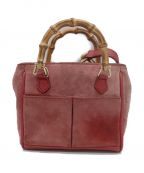 GUCCIグッチ）の古着「[OLD]2WAYバンブーミニバッグ」｜レッド