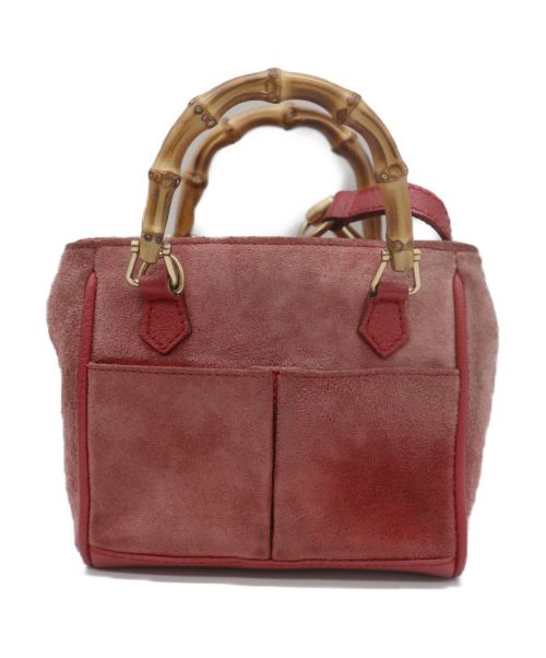 GUCCI（グッチ）GUCCI (グッチ) [OLD]2WAYバンブーミニバッグ レッド OLD GUCCI 007・1793 0236の古着・服飾アイテム