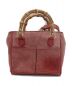 GUCCI（グッチ）の古着「[OLD]2WAYバンブーミニバッグ」｜レッド