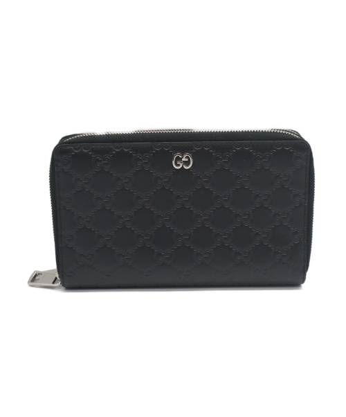 GUCCI（グッチ）GUCCI (グッチ) ドキュメントケース ブラック グッチシマ 523100 2149の古着・服飾アイテム
