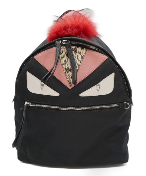 FENDI（フェンディ）FENDI (フェンディ) バグズモンスターバックパック ブラック 8BZ035 169-0501の古着・服飾アイテム