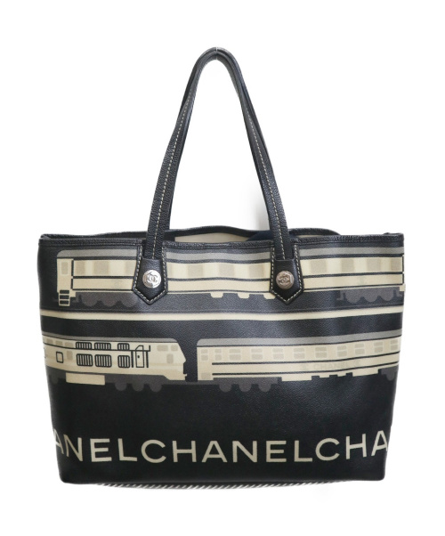 CHANEL（シャネル）CHANEL (シャネル) セントラルステーション トートバッグ ブラック クルーズライン 11035942の古着・服飾アイテム
