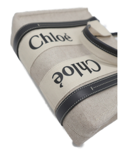 Chloe（クロエ）Chloe (クロエ) ウッディスモールトートバッグ グレー 02217505の古着・服飾アイテム