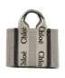 Chloe (クロエ) ウッディスモールトートバッグ グレー 02217505：59800円