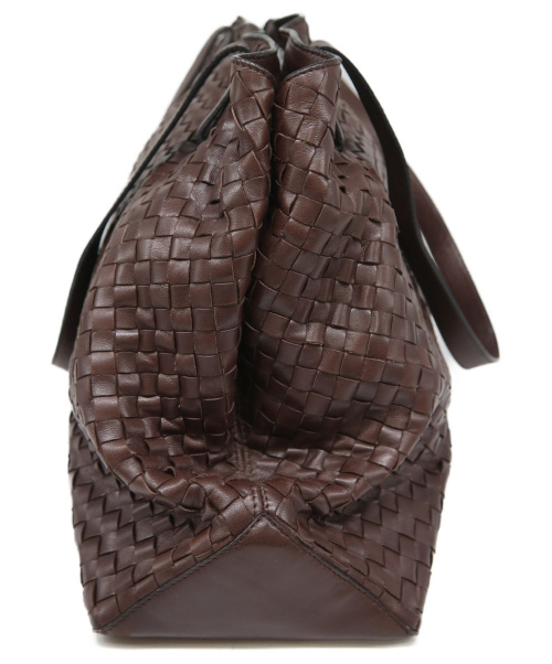 BOTTEGA VENETA（ボッテガベネタ）BOTTEGA VENETA (ボッテガベネタ) [OLD]オールドイントレチャートトートバッグ ブラウン OL00005444D017の古着・服飾アイテム
