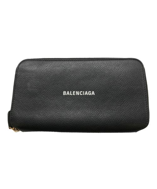 BALENCIAGA（バレンシアガ）BALENCIAGA (バレンシアガ) ラウンドジップウォレット ブラックの古着・服飾アイテム