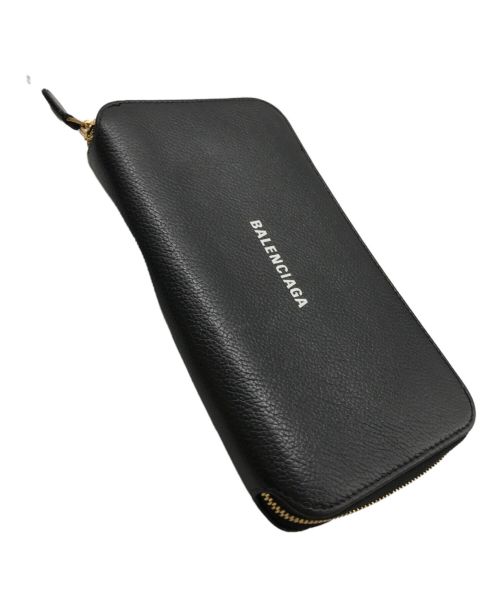BALENCIAGA（バレンシアガ）BALENCIAGA (バレンシアガ) ラウンドジップウォレット ブラックの古着・服飾アイテム
