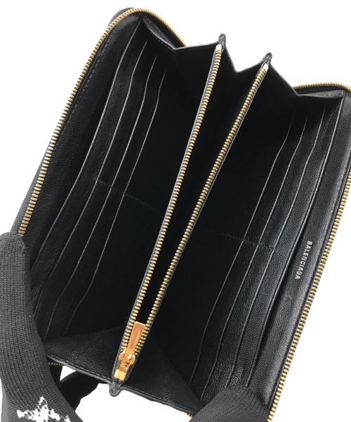 BALENCIAGA（バレンシアガ）BALENCIAGA (バレンシアガ) ラウンドジップウォレット ブラックの古着・服飾アイテム