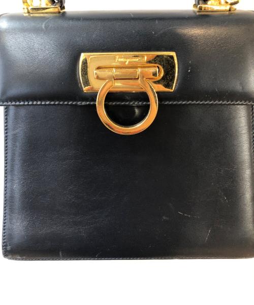 Salvatore Ferragamo（サルヴァトーレ フェラガモ）Salvatore Ferragamo (サルヴァトーレ フェラガモ) ガンチーニ2WAYバッグ ネイビーの古着・服飾アイテム