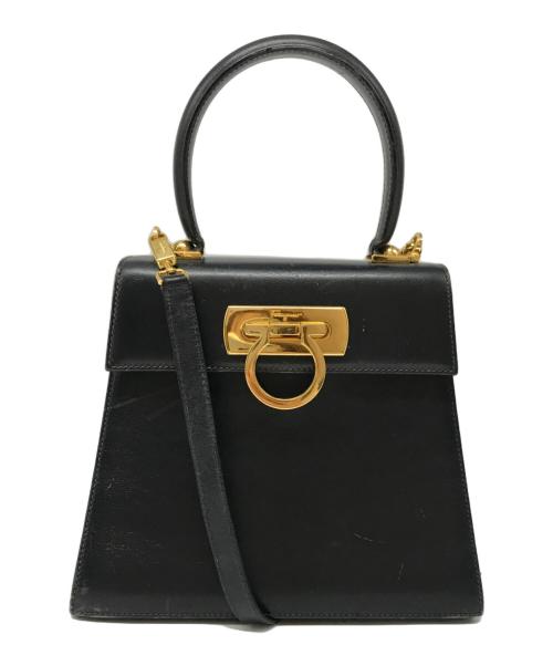 Salvatore Ferragamo（サルヴァトーレ フェラガモ）Salvatore Ferragamo (サルヴァトーレ フェラガモ) ガンチーニ2WAYバッグ ネイビーの古着・服飾アイテム