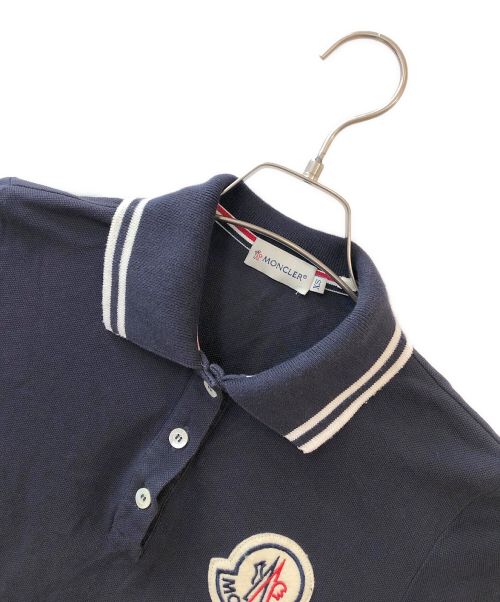 MONCLER（モンクレール）MONCLER (モンクレール) ロゴワッペンポロシャツ ネイビー サイズ:XSの古着・服飾アイテム