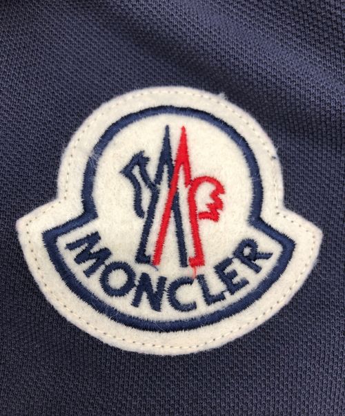 MONCLER（モンクレール）MONCLER (モンクレール) ロゴワッペンポロシャツ ネイビー サイズ:XSの古着・服飾アイテム