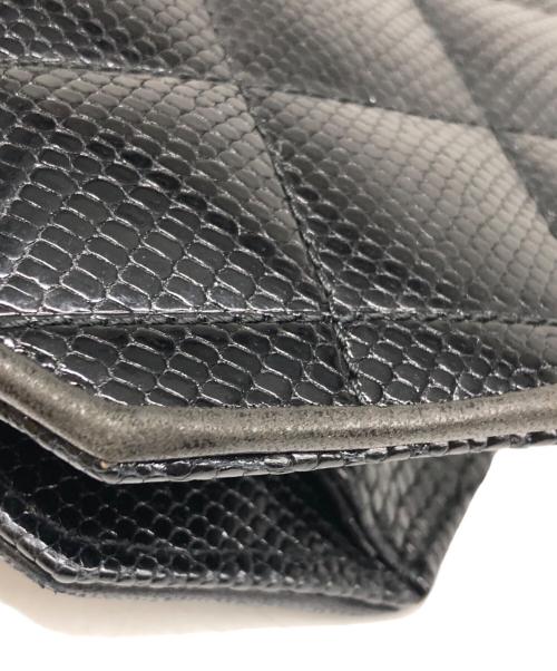 CHANEL（シャネル）CHANEL (シャネル) オクタゴン チェーンショルダーバッグ リザード ブラックの古着・服飾アイテム