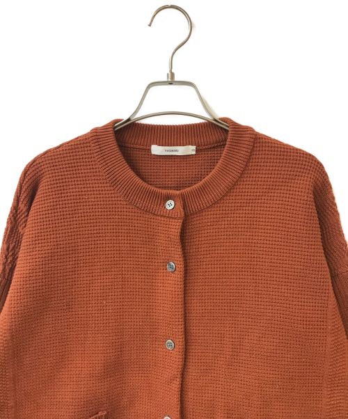 yashiki（ヤシキ）YASHIKI (ヤシキ) Hisetu Cardigan テラコッタの古着・服飾アイテム