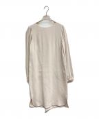 Les Copainsレコパン）の古着「レーヨンアセテートワンピース」｜ベージュ