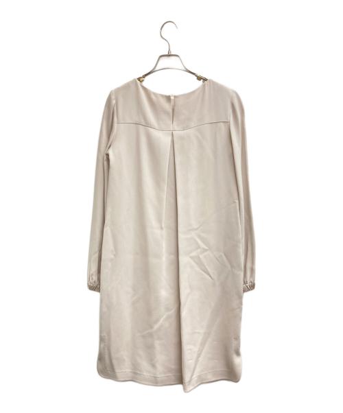 Les Copains（レコパン）Les Copains (レコパン) レーヨンアセテートワンピース ベージュ サイズ:Ⅿの古着・服飾アイテム