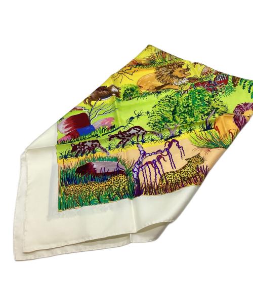 HERMES（エルメス）HERMES (エルメス) カレ90 [NUBA MOUNTAIN ヌバ マウンテン ] ホワイトの古着・服飾アイテム