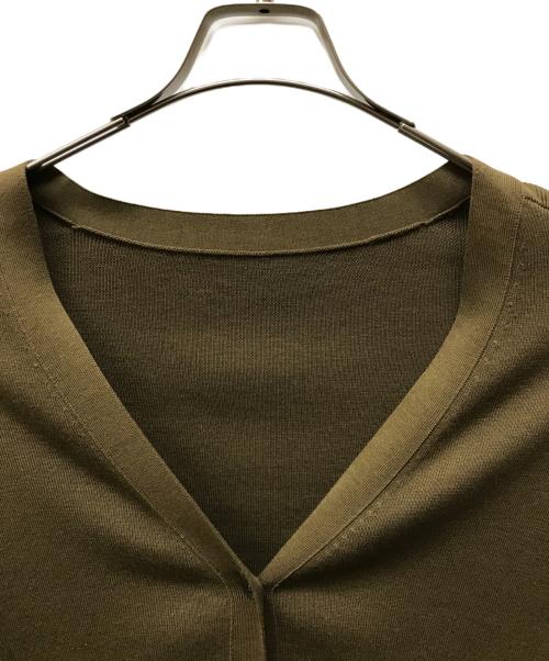 L'appartement（アパルトモン）L'appartement (アパルトモン) シルクコットン2WAYカーディガン カーキ サイズ:未記入の古着・服飾アイテム