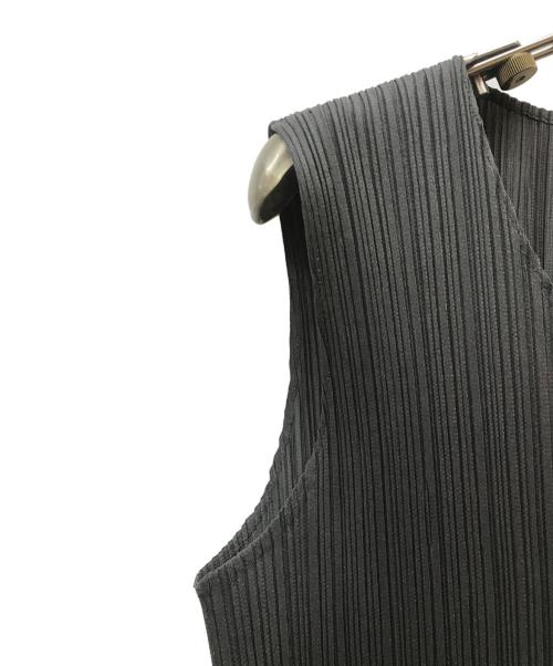 PLEATS PLEASE（プリーツプリーズ）PLEATS PLEASE (プリーツプリーズ) プリーツノースリーブワンピース グレー サイズ:2の古着・服飾アイテム