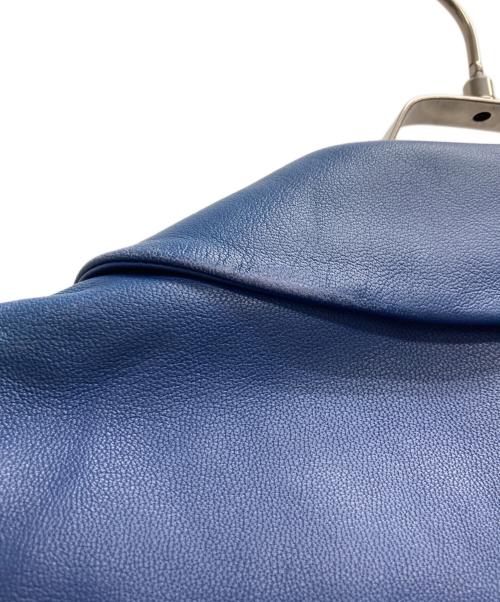 Calvin Klein（カルバンクライン）Calvin Klein (カルバンクライン) ラムレザーライダースジャケット ブルー サイズ:Sの古着・服飾アイテム