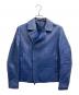 Calvin Klein（カルバンクライン）の古着「ラムレザーライダースジャケット」｜ブルー