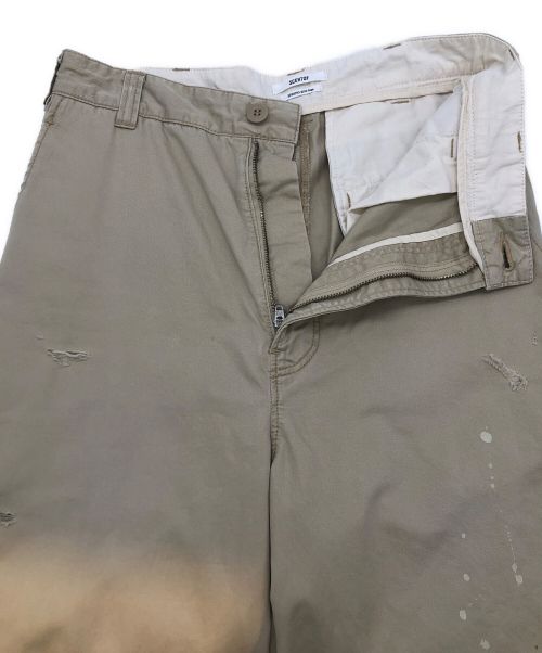 SCENTOF（セントオブ）SCENTOF (セントオブ) クラッシュ加工チノパンツ ベージュ サイズ:Mの古着・服飾アイテム
