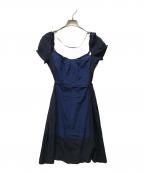 MIU MIUミュウミュウ）の古着「アーカイブシルクパフスリーブチュニック」｜ネイビー