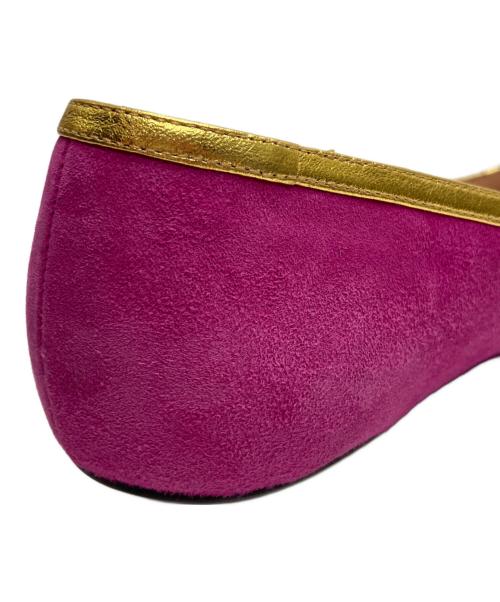 GUCCI（グッチ）GUCCI (グッチ) BEEモチーフスウェードパンプス パープル サイズ:23㎝の古着・服飾アイテム