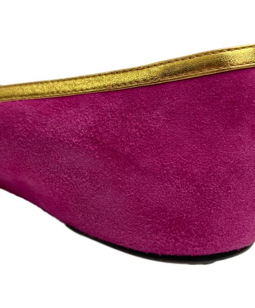 GUCCI（グッチ）GUCCI (グッチ) BEEモチーフスウェードパンプス パープル サイズ:23㎝の古着・服飾アイテム