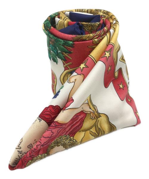 HERMES（エルメス）HERMES (エルメス) カレ90 ヨーロッパ　女神 ネイビーの古着・服飾アイテム