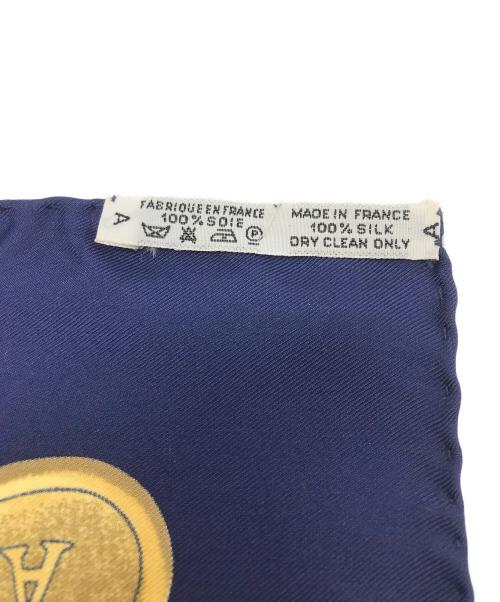 HERMES（エルメス）HERMES (エルメス) カレ90 ヨーロッパ　女神 ネイビーの古着・服飾アイテム